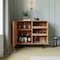 Flash Furniture Elmont Bar and Sideboard w/Shaker Style Single Door Cabinet w/Hanging Glass and Shelves, Lght Brwn NAN-F-HY-B23113-LTBRN-GG - alternate 3